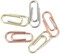 Multipack of 6 - Mini Metal Paper Clips .5"X.25" 25/Pkg-Silver, Copper & Brass